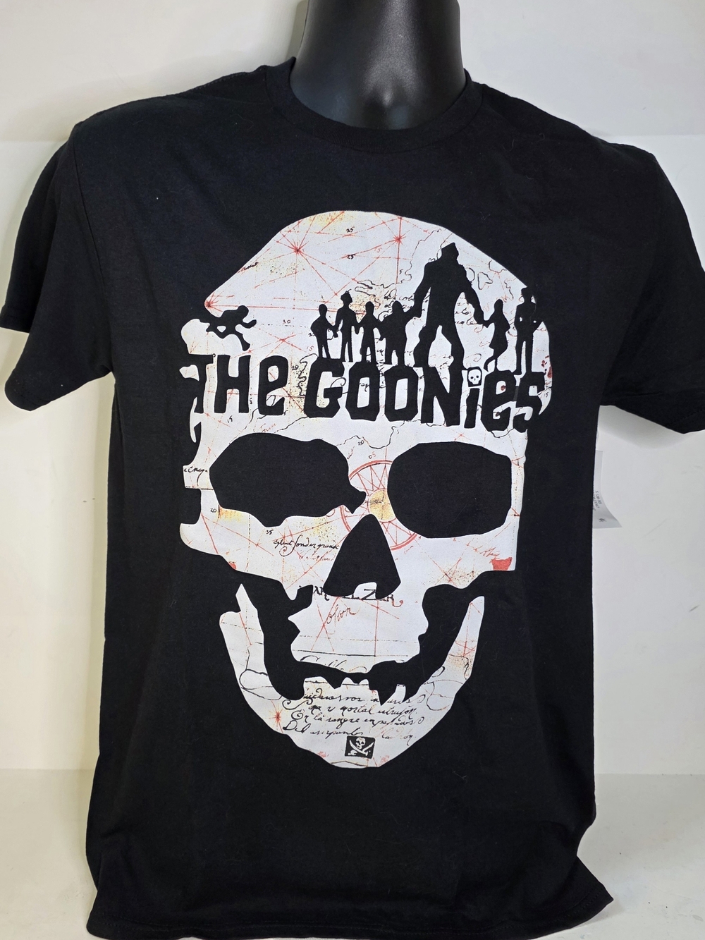 The Goonies Black Graphic Skull Tee - Men Small